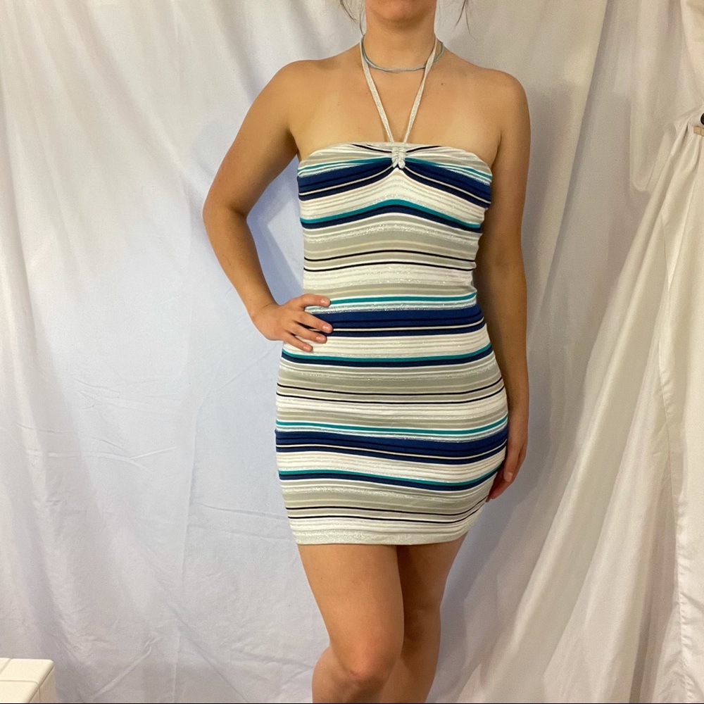 fitted halter dress